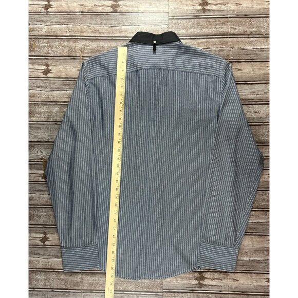 Rag & Bone striped slim fit shirt size M color blue white NWOT - Picture 5 of 5